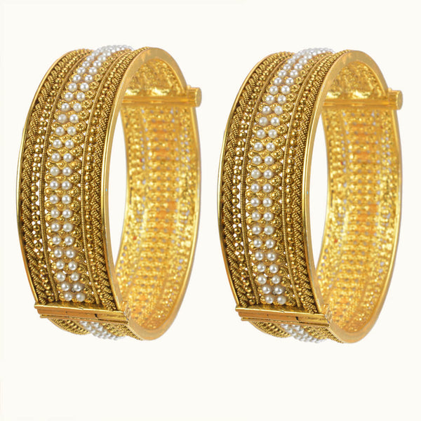 Antique Openable Bangles with gold plating 10421