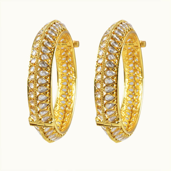 Antique Openable Bangles with gold plating 10608