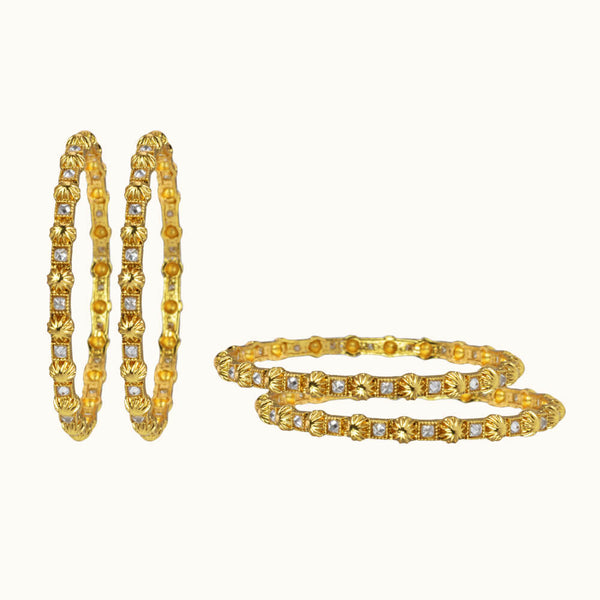 Antique 4 Pc Bangle with gold plating 10654