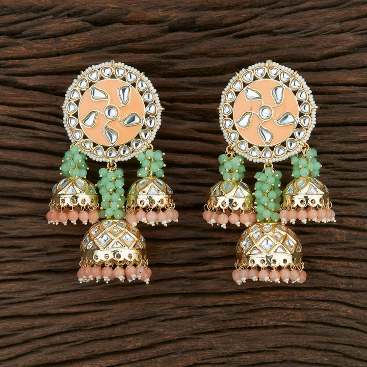 Indo Western Meenakari Earring With Gold Plating 107023