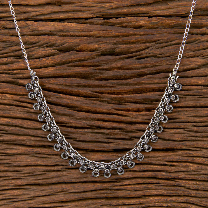 Classic Necklace With Oxidised Plating 107025