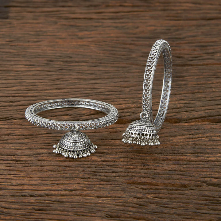 Classic Bangles With Oxidised Plating 107085