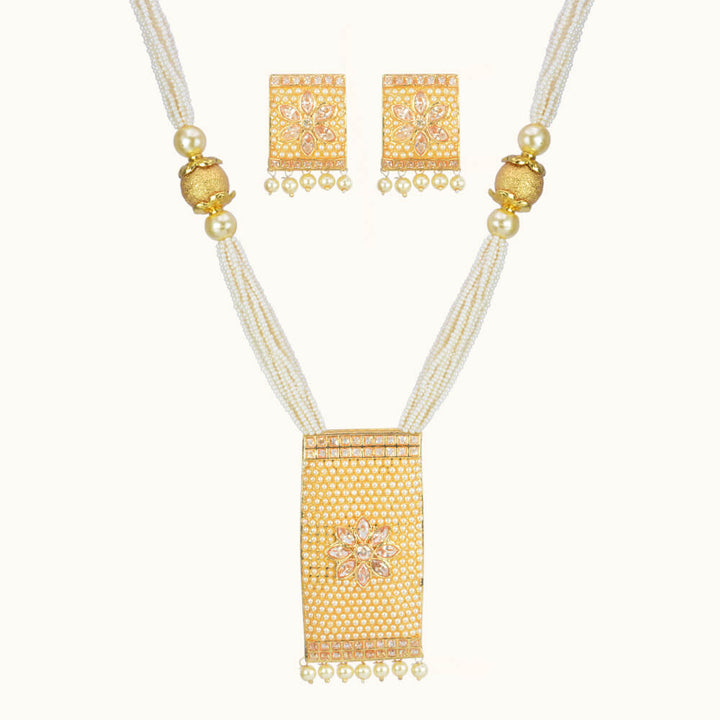 Antique Mala Pendant Set with gold plating 10715