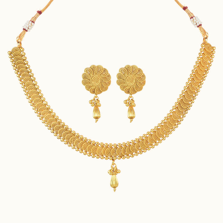 Antique Delicate Necklace with gold plating 10740