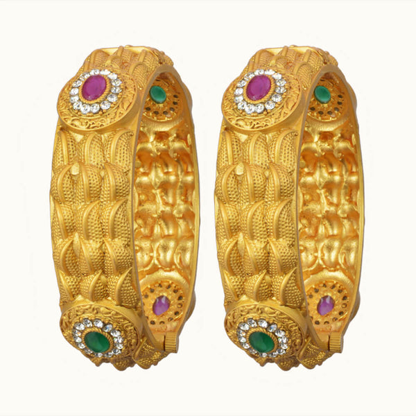 Antique Openable Bangles with gold plating 10745