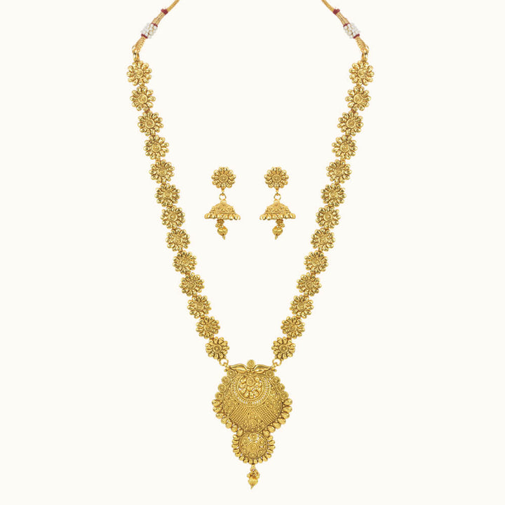 Antique Long Necklace with gold plating 10747