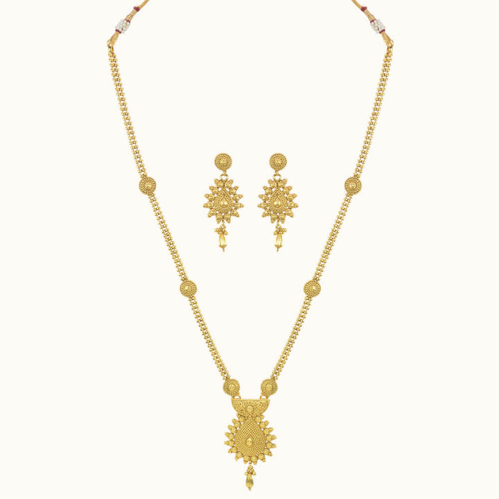 Antique Long Necklace with gold plating 10748