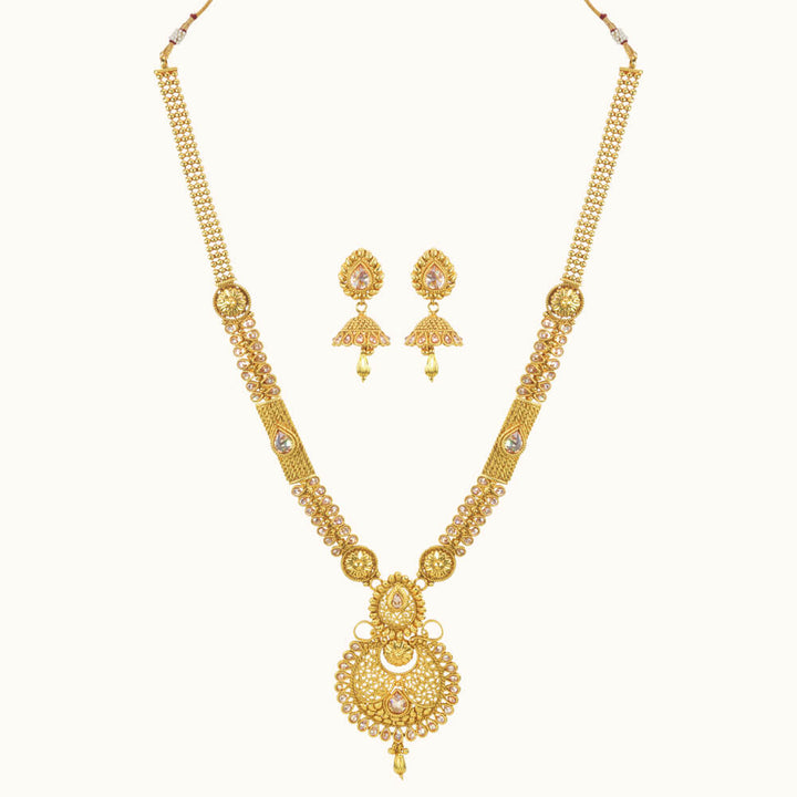 Antique Long Necklace with gold plating 10749