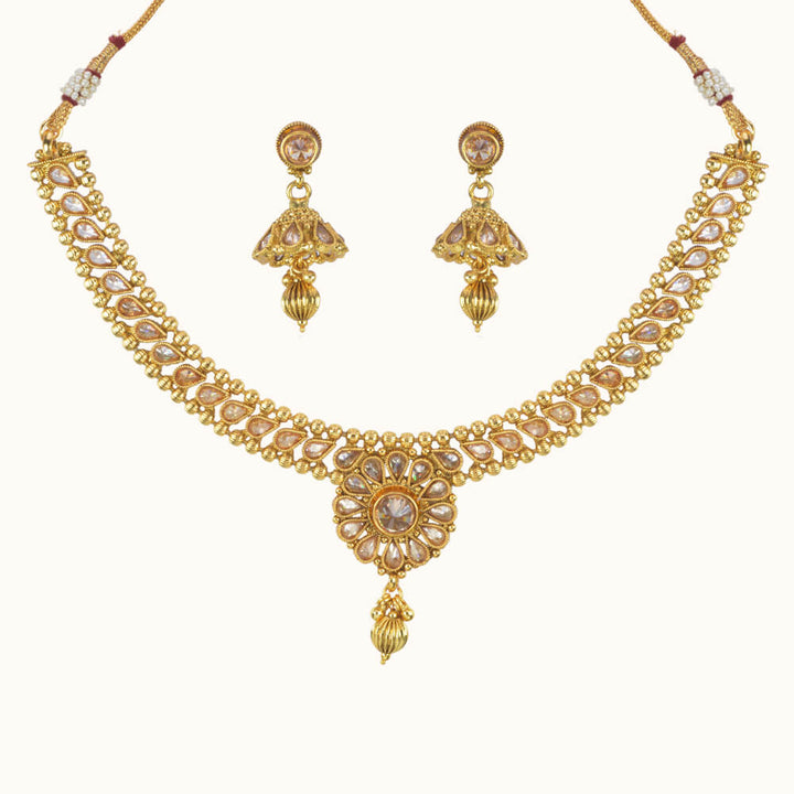 Antique Delicate Necklace with gold plating 10767