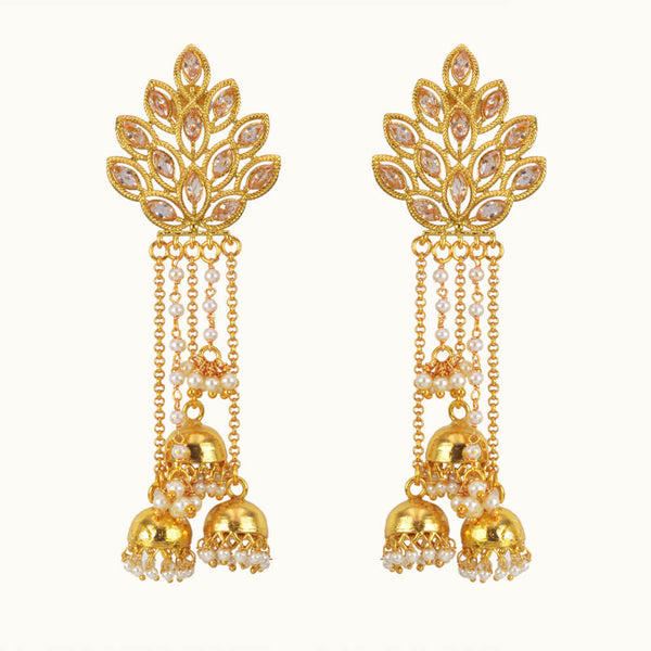 Antique Jhumki with gold plating 10771
