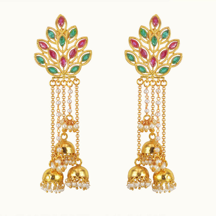 Antique Jhumki with gold plating 10772