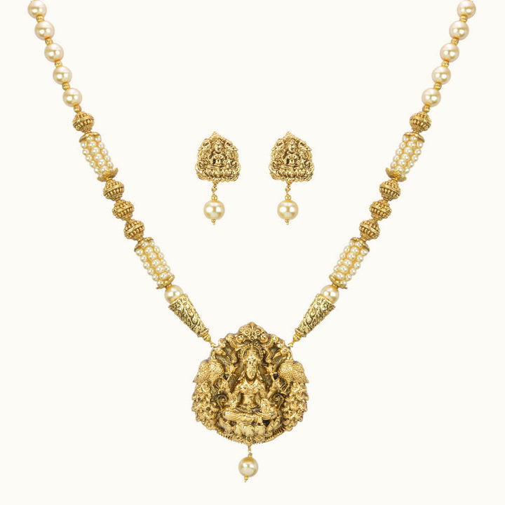 Antique Temple Pendant Set with gold plating 10779
