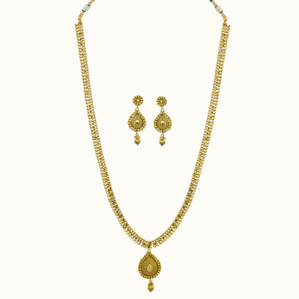 Antique Long Necklace with gold plating 10785