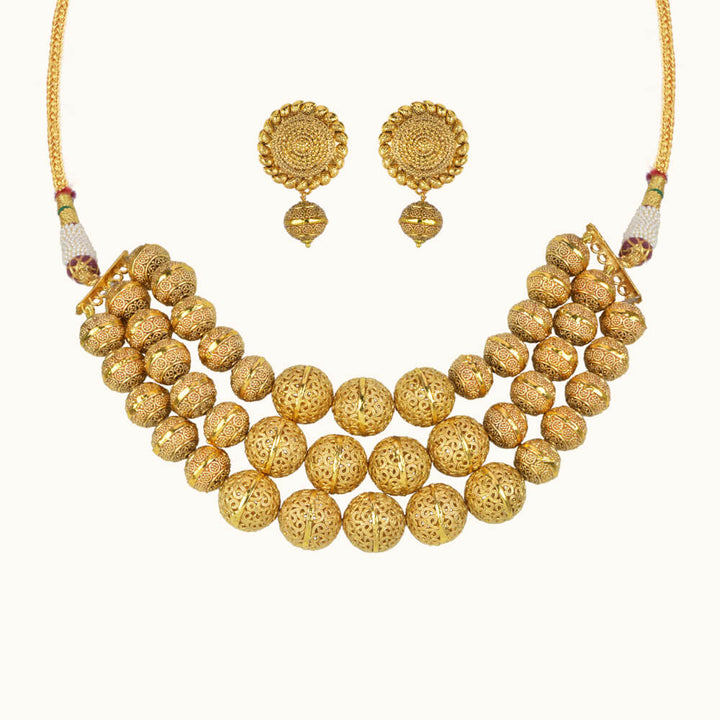 Antique Choker Necklace with gold plating 10793