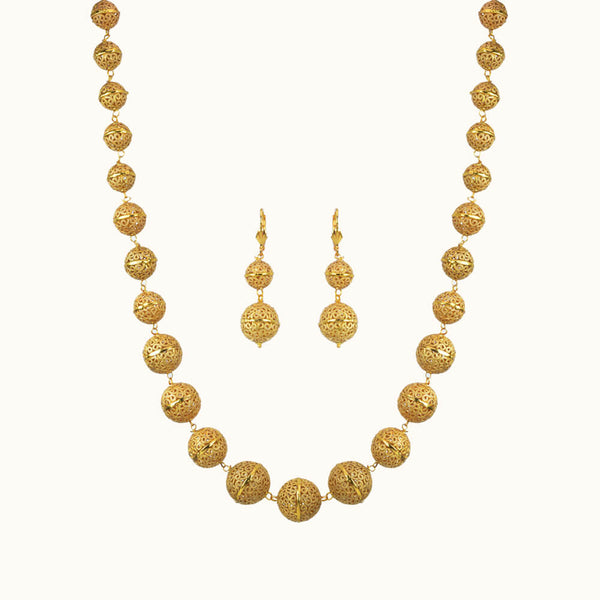 Antique Mala Necklace with gold plating 10794