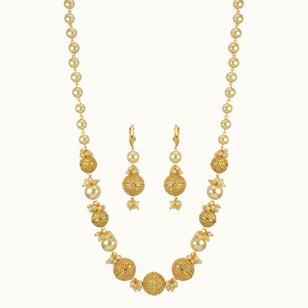 Antique Mala Necklace with gold plating 10796