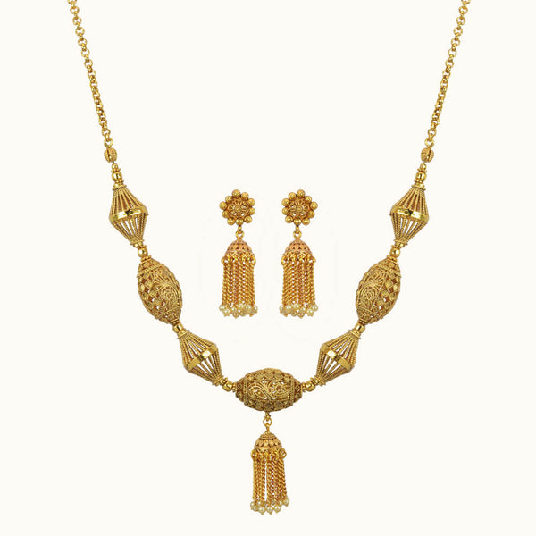 Antique Mala Necklace with gold plating 10797