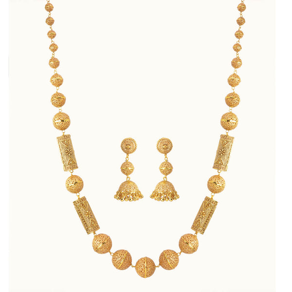 Antique Long Necklace with gold plating 10798