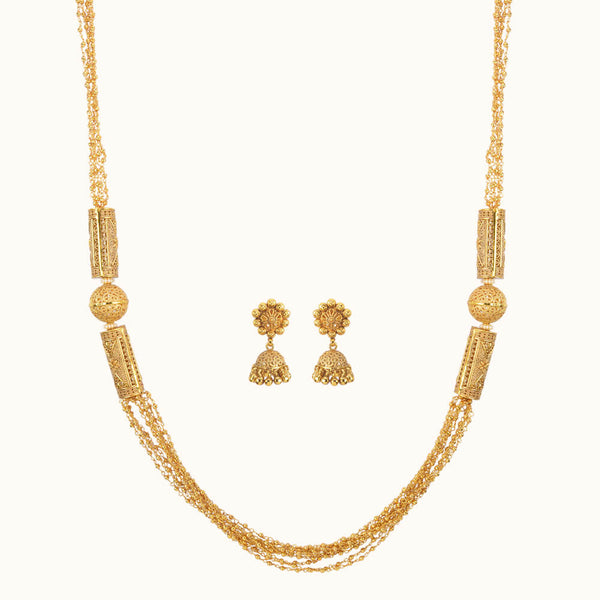 Antique Long Necklace with gold plating 10799