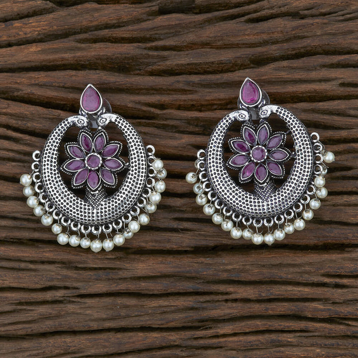 Trendy Earring With Oxidised Plating 108015