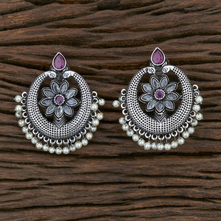 Trendy Earring With Oxidised Plating 108015