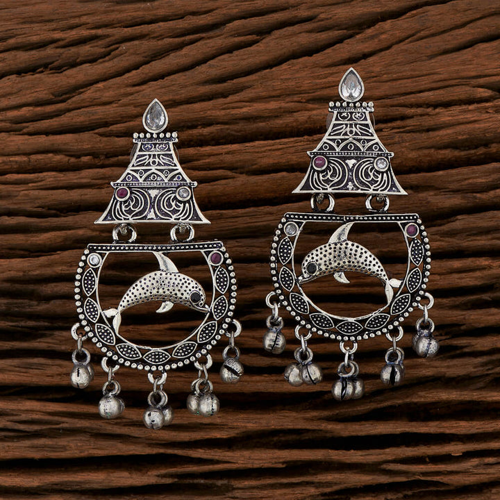 Trendy Earring With Oxidised Plating 108025