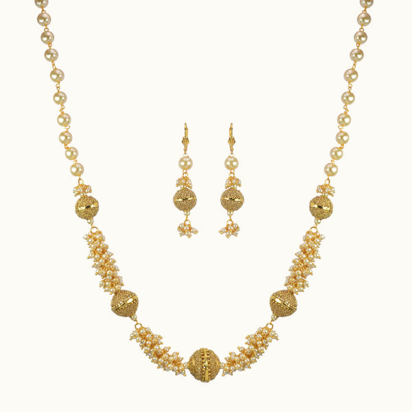 Antique Mala Necklace with gold plating 10802