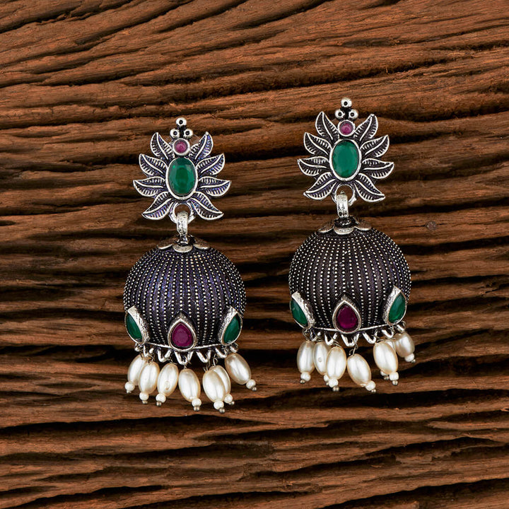Trendy Earring With Oxidised Plating 108032