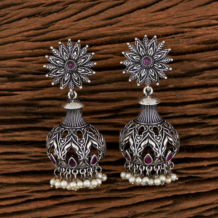 Trendy Earring With Oxidised Plating 108044