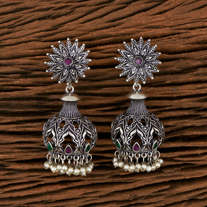 Trendy Earring With Oxidised Plating 108044