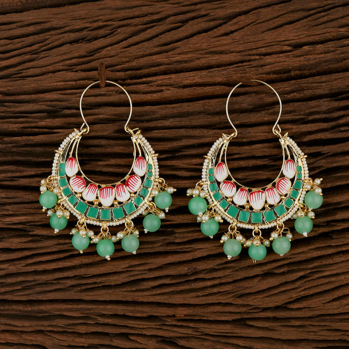Indo Western Meenakari Earring With Gold Plating 108057
