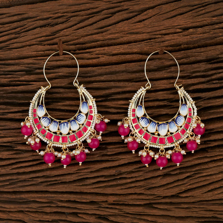 Indo Western Meenakari Earring With Gold Plating 108057