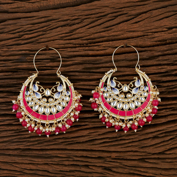 Indo Western Meenakari Earring With Gold Plating 108058
