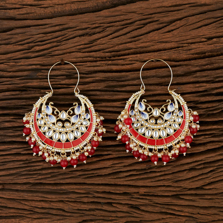 Indo Western Meenakari Earring With Gold Plating 108058