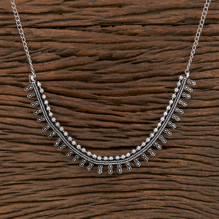Classic Necklace With Oxidised Plating 108064