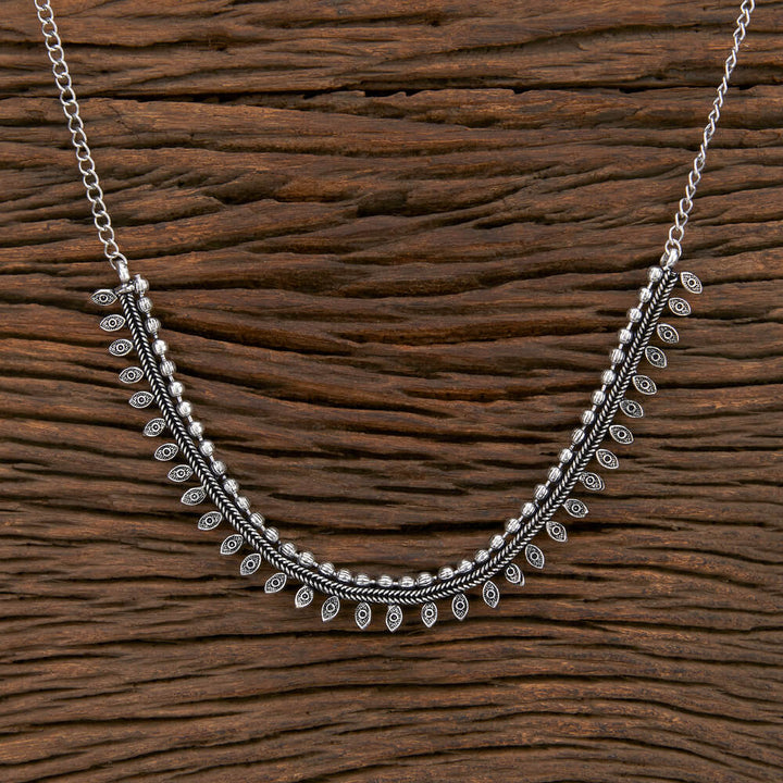 Classic Necklace With Oxidised Plating 108067