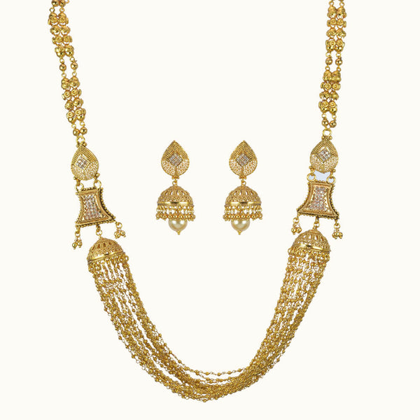 Antique Long Necklace with gold plating 10808