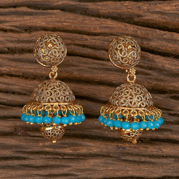 Antique Jhumkis With Gold Plating 10812