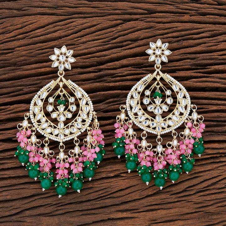 Indo Western Chand Earring With Gold Plating 108130