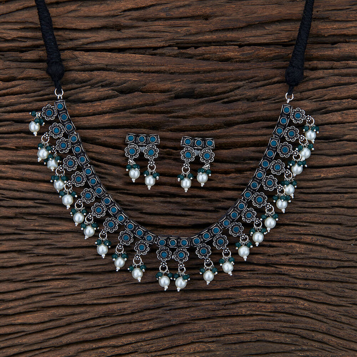 Trendy Necklace With Oxidised Plating 108157