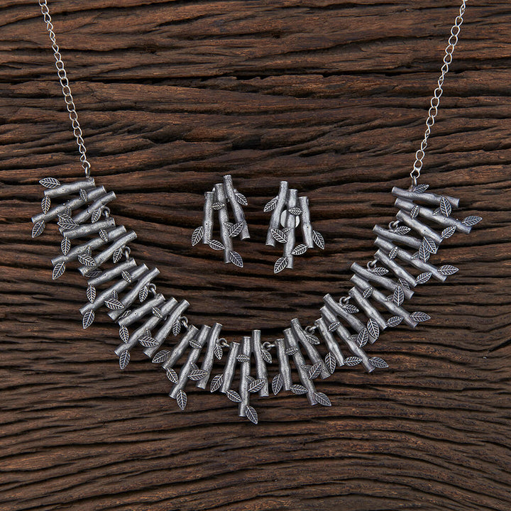 Trendy Necklace With Oxidised Plating 108159