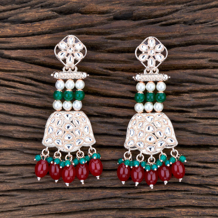Indo Western Trendy Earring With Rose Gold Plating 108169