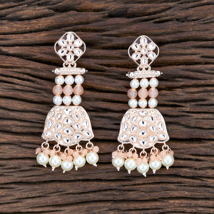 Indo Western Trendy Earring With Rose Gold Plating 108169