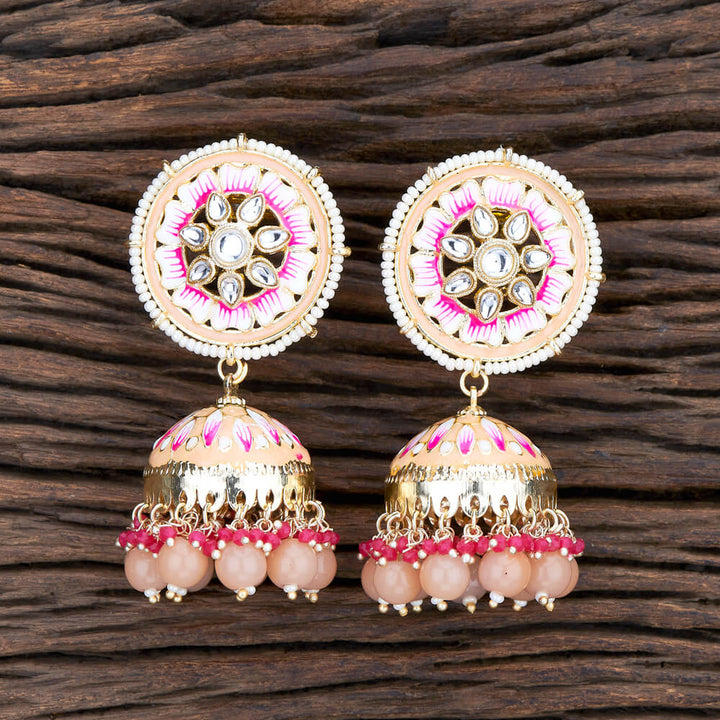 Indo Western Meenakari Earring With Gold Plating 108214