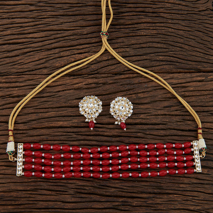 Indo Western Classic Necklace With Gold Plating 108271