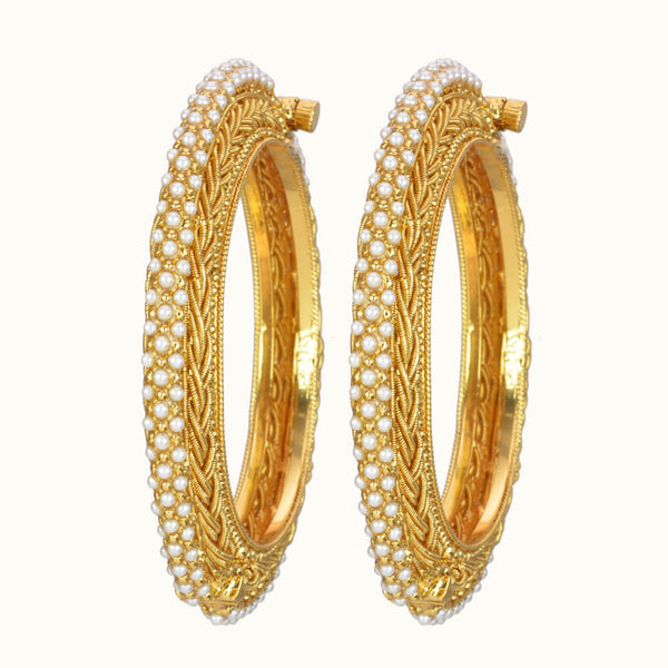 Antique Openable Bangles with gold plating 10833