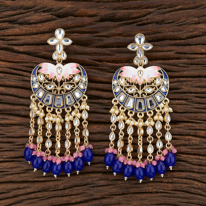 Indo Western Meenakari Earring With Gold Plating 108354