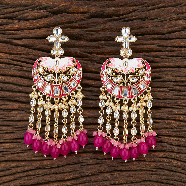 Indo Western Meenakari Earring With Gold Plating 108354