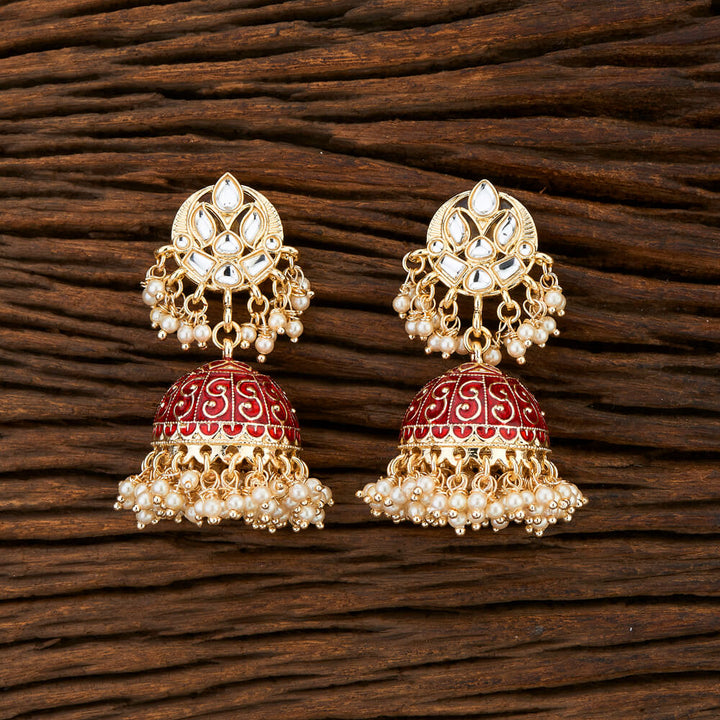 Indo Western Meenakari Earring With Gold Plating 108373