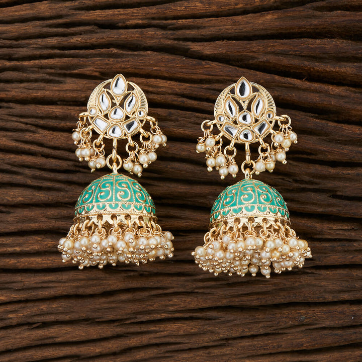 Indo Western Meenakari Earring With Gold Plating 108373